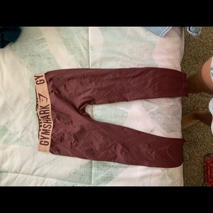 Burgundy gymshark leggings